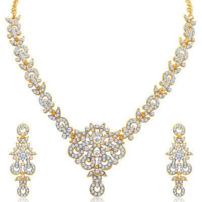 Sukkhi Glorious Gold Plated Pearl Peacock Meenakari Jewellery Combo for Women