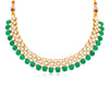 Sukkhi Incredible Gold Plated Green Pearl & Kundan Choker Necklace Set for Women