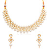 Sukkhi Elegant Gold Plated Pearl & Kundan Choker Necklace Set for Women