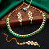Sukkhi Delicate Gold Plated Green Pearl & Kundan Choker Necklace Set for Women
