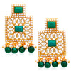 Sukkhi Delightful Gold Plated Green Pearl & Kundan Choker Necklace Set for Women