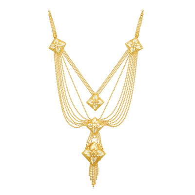 Sukkhi Glorious 24 Carat Gold Plated Multi-String Necklace Set for Women