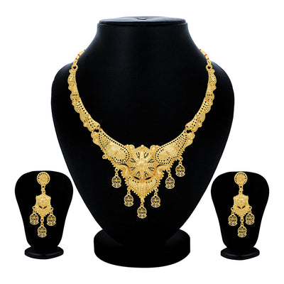 Sukkhi Adorable 24 Carat Gold Plated Choker Necklace Set for Women