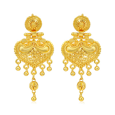 Sukkhi Ethnic 24 Carat Gold Plated Choker Necklace Set for Women