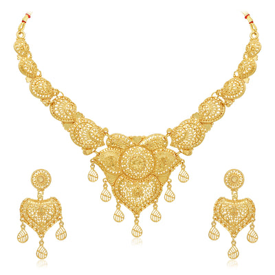 Sukkhi Exclusive 24 Carat Gold Plated Choker Necklace Set for Women