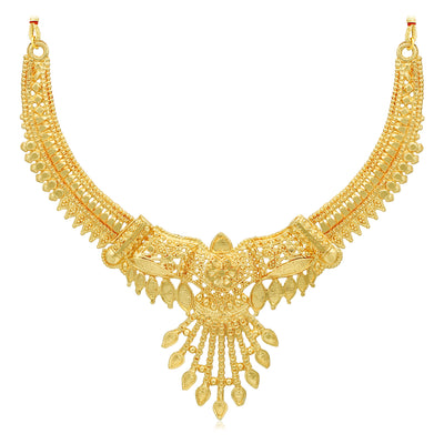 Sukkhi Elegant 24 Carat Gold Plated Choker Necklace Set for Women