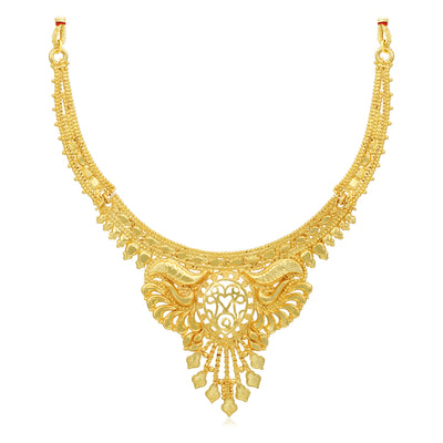 Sukkhi Graceful 24 Carat Gold Plated Choker Necklace Set for Women