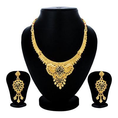 Sukkhi Graceful 24 Carat Gold Plated Choker Necklace Set for Women