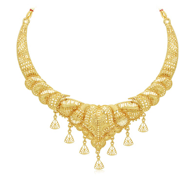 Sukkhi Designer 24 Carat Gold Plated Choker Necklace Set for Women