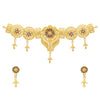 Sukkhi Amazing 24 Carat Gold Plated Floral Meenakari Choker Necklace Set for Women