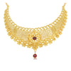 Sukkhi Floral 24 Carat Gold Plated Choker Necklace Set for Women