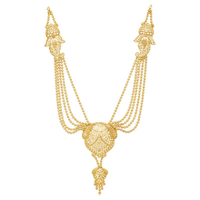 Sukkhi Lovely 24 Carat Gold Plated Multi-String Necklace Set for Women