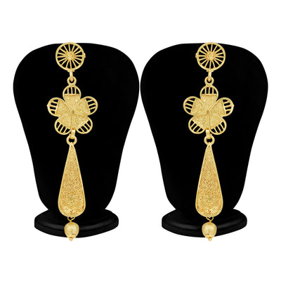 Sukkhi Elegant 24 Carat Gold Plated Floral Choker Necklace Set for Women