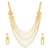 Sukkhi Glittery 24 Carat Gold Plated Multi-String Necklace Set for Women