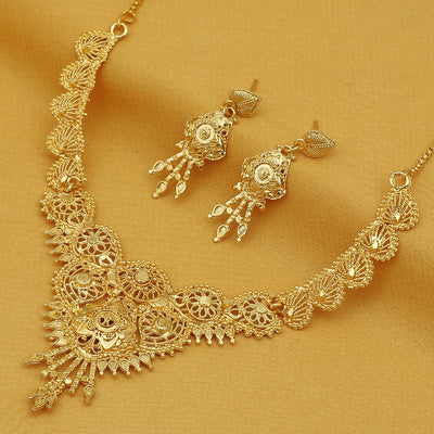 Sukkhi Glitzy 24 Carat Gold Plated Choker Necklace Set for Women