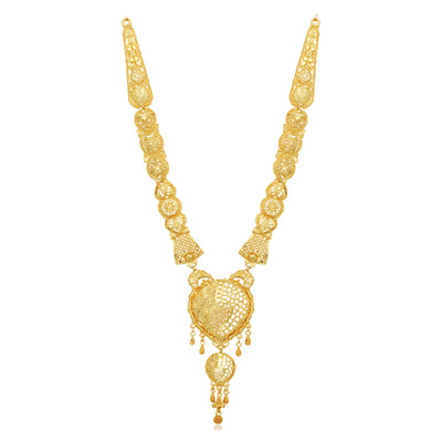 Sukkhi Traditional 24 Carat Gold Plated Long Haram Necklace Set for Women