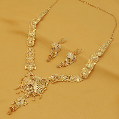 Sukkhi Amazing 24 Carat Gold Plated Long Haram Necklace Set for Women