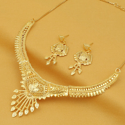 Sukkhi Awesome 24 Carat Gold Plated Choker Necklace Set for Women