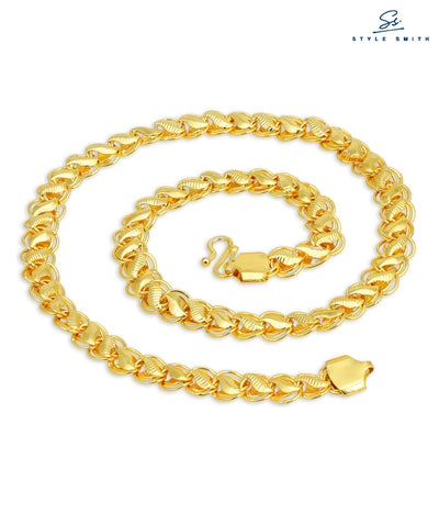 Style Smith Elegant Gold Plated Link Chain for Men