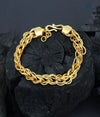 Style Smith Glimmery Gold Plated Link Bracelet for Men