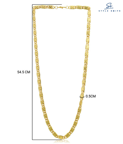 Style Smith Attractive Gold Plated Snail Chain for Men
