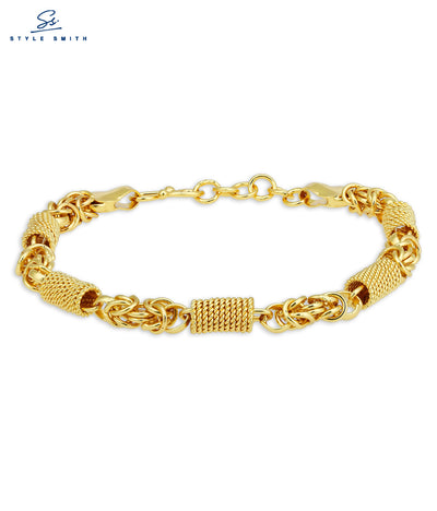 Style Smith Charming Gold Plated Bracelet for Men