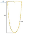 Style Smith Incredible Gold Plated Figaro Chain for Men