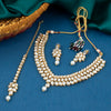 Sukkhi Pleasing Gold Plated Kundan Necklace Set with Maangtikka for Women