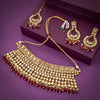 Sukkhi Gleaming Gold Plated Choker Necklace Set with Maangtikka for Women