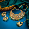 Sukkhi Attractive Green Pearl Choker Necklace Set with Maangtikka for Women