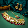Sukkhi Enchanting Purple Pearl Choker Kundan Necklace Set with Maangtikka for Women