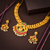 Sukkhi Peacock  Matte Finished Gold Plated Necklace Set For Women