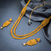 Sukkhi Classic 2 String Jalebi Gold Plated Necklace Set For Women