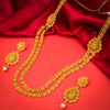 Sukkhi Alluring 2 String Jalebi Gold Plated Necklace Set For Women