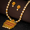 Sukkhi Glitzy Gold Plated Pearl Necklace Set For Women