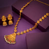 Sukkhi Classic Matte Gold Plated Temple Jewellery Necklace Set For Women