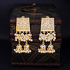 Sukkhi Geometric Kundan Pearl Gold Plated Jhumki Earring for Women