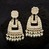 Sukkhi Geometrical Kundan Gold Plated Pearl Earring For Women