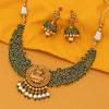 Sukkhi Attractive Temple Gold Plated Choker Neckalce Set for Women