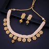 Sukkhi Floral Gold Plated Choker Pearl Neckalce Set for Women