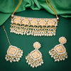 Sukkhi Designer Kundan Mint Gold Plated Neckalce Set With Maangtikka for Women