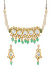 Sukkhi Glitzy Gold Plated Kundan Choker Necklace Set for Women