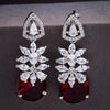 Sukkhi Floral CZ Rhodium Plated Drop Earring For Women