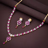 Sukkhi Floral CZ Gold Plated Choker Necklace Set for Women