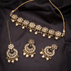 Sukkhi Floral Gold Plated Pearl Choker Necklace Set With Maangtikka for Women