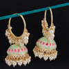 Sukkhi Cluster Jhumki Gold Plated Mint Earring For Women