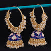 Sukkhi Glistening Jhumki Gold Plated Mint Earring For Women