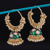 Sukkhi Marquise Jhumki Gold Plated Mint Earring For Women