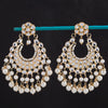 Sukkhi Classy Chandbali Gold Plated Kundan & Pearl Earring For Women