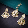 Sukkhi Astonishing Gold Plated Kundan & Pearl Earring Mangtikka For Women